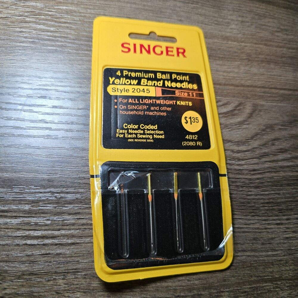 Vintage Singer Needles 4 Sewing Machine Premium Ball Point Style 2045 Sz 11